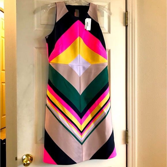 J. Crew Dresses & Skirts - NWT J Crew Neon Pop Stripe Sheath Dress